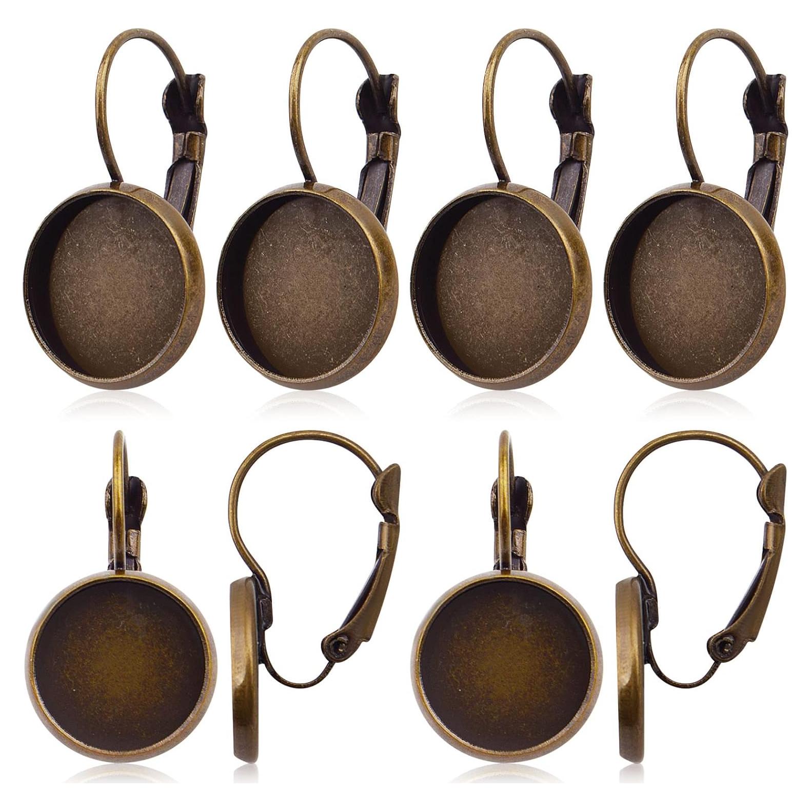 20 Ganchos de Pendientes de Palanca Aylifu Bronce Antiguo 12mm