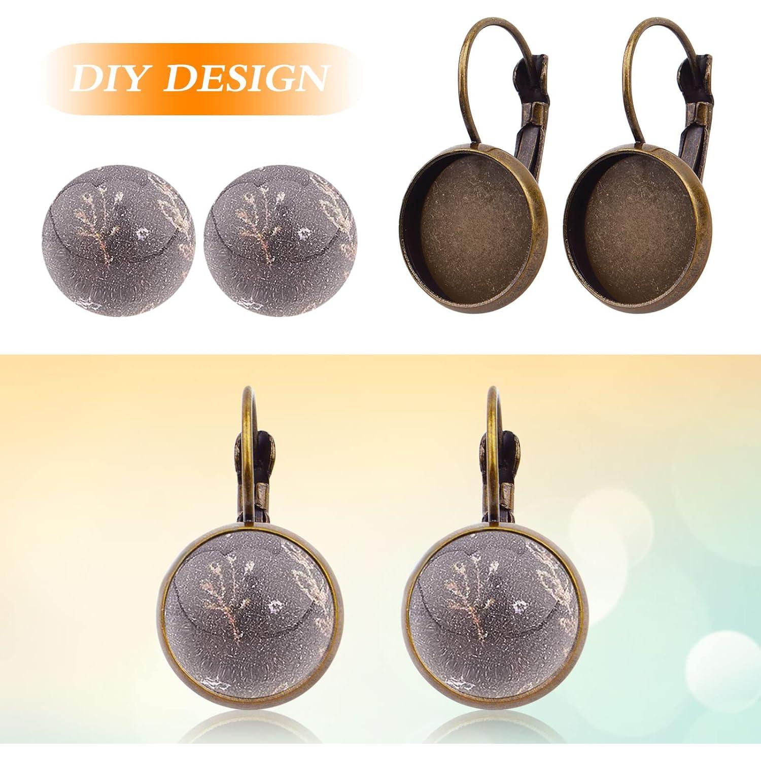 20 Ganchos de Pendientes de Palanca Aylifu Bronce Antiguo 12mm