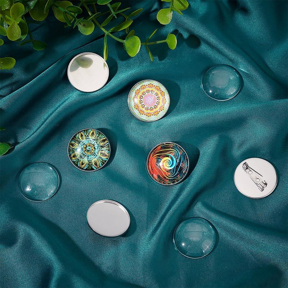 Kit de Fabricación de Broches UNICRAFTALE 20 Pcs 25mm Acero Inoxidable