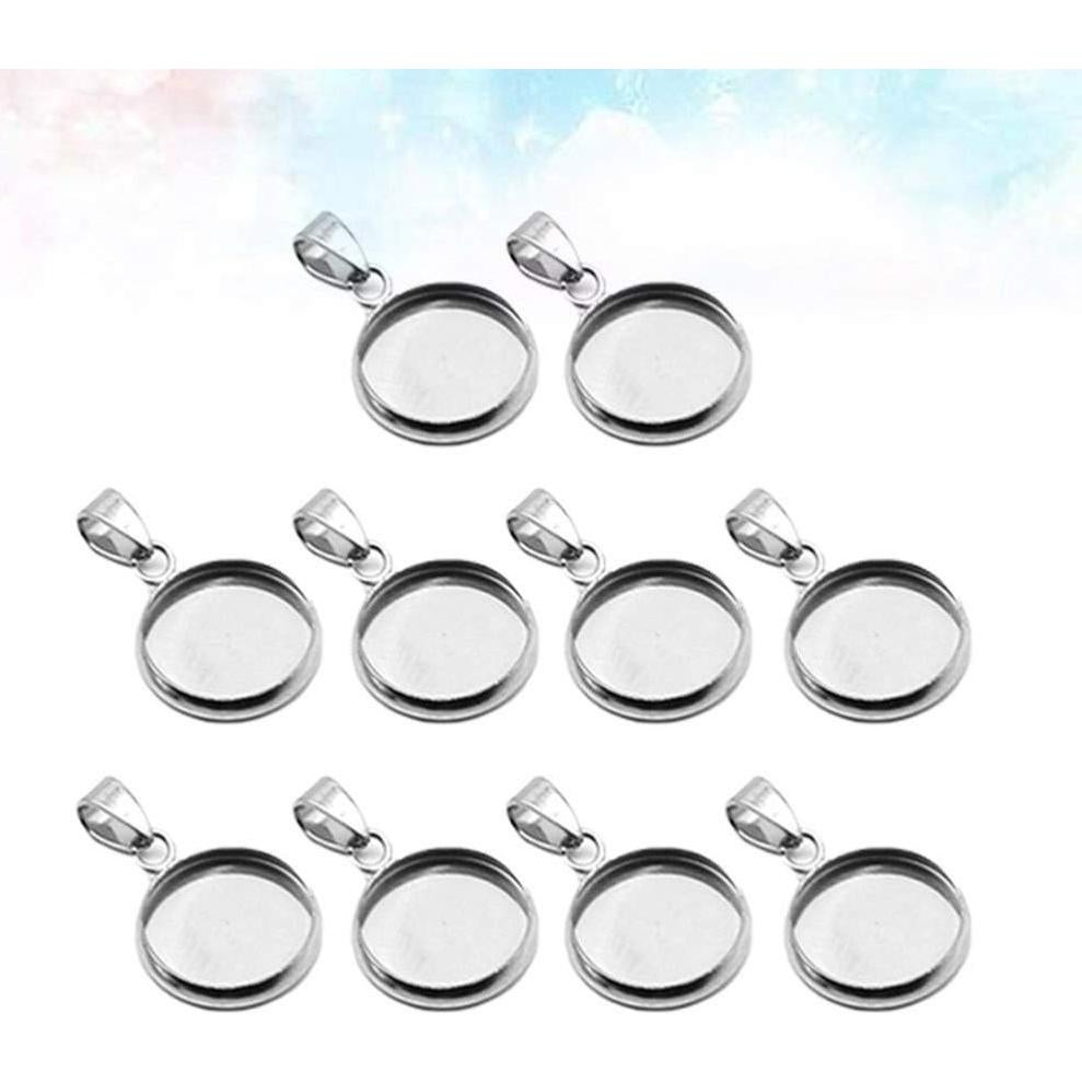 EXCEART 40 Bandejas Colgantes Acero Inoxidable 30mm Joyería