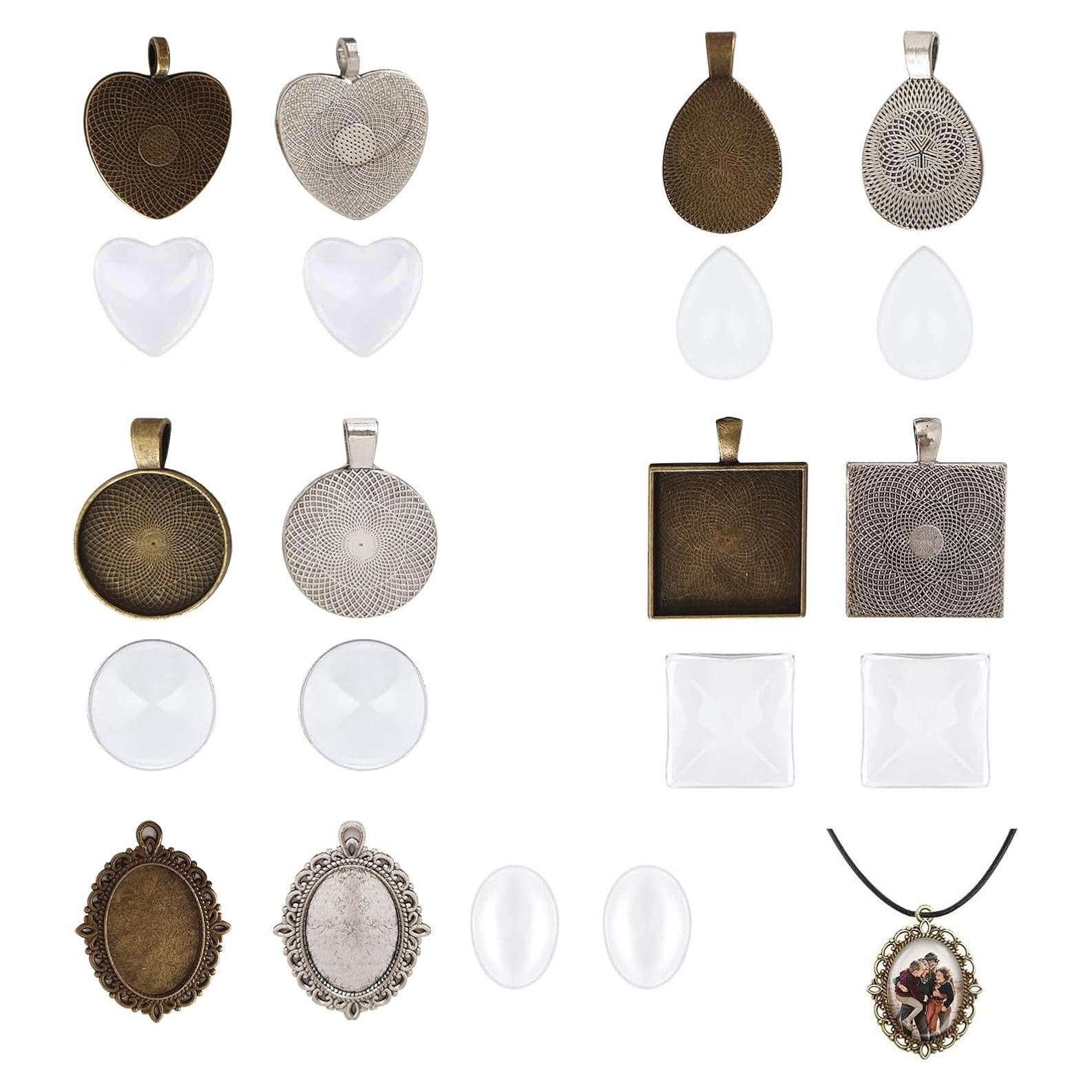 Kit de 20 Bandejas para Colgantes DIY YKEBVPW - 5 Formas