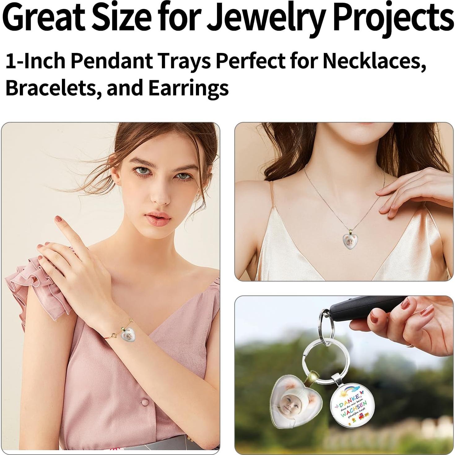 Kit de 20 Bandejas para Colgantes DIY YKEBVPW - 5 Formas