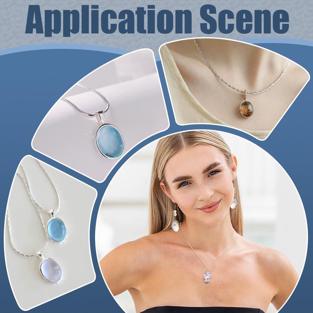 Bandejas de Bezel Ovaladas UNICRAFTALE 10pcs 20x30mm Acero Inoxidable