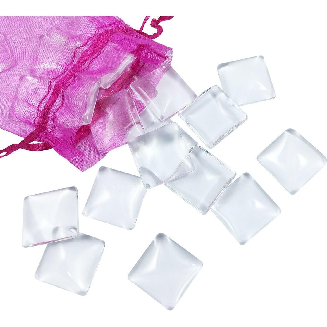 20 Bandejas de Colgante Bezel Cuadradas Gnognauq