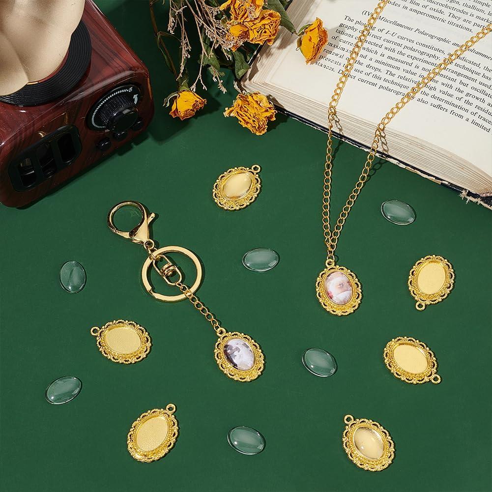 Bandejas de Colgante Ovaladas UNICRAFTALE 18x13mm 20 Piezas