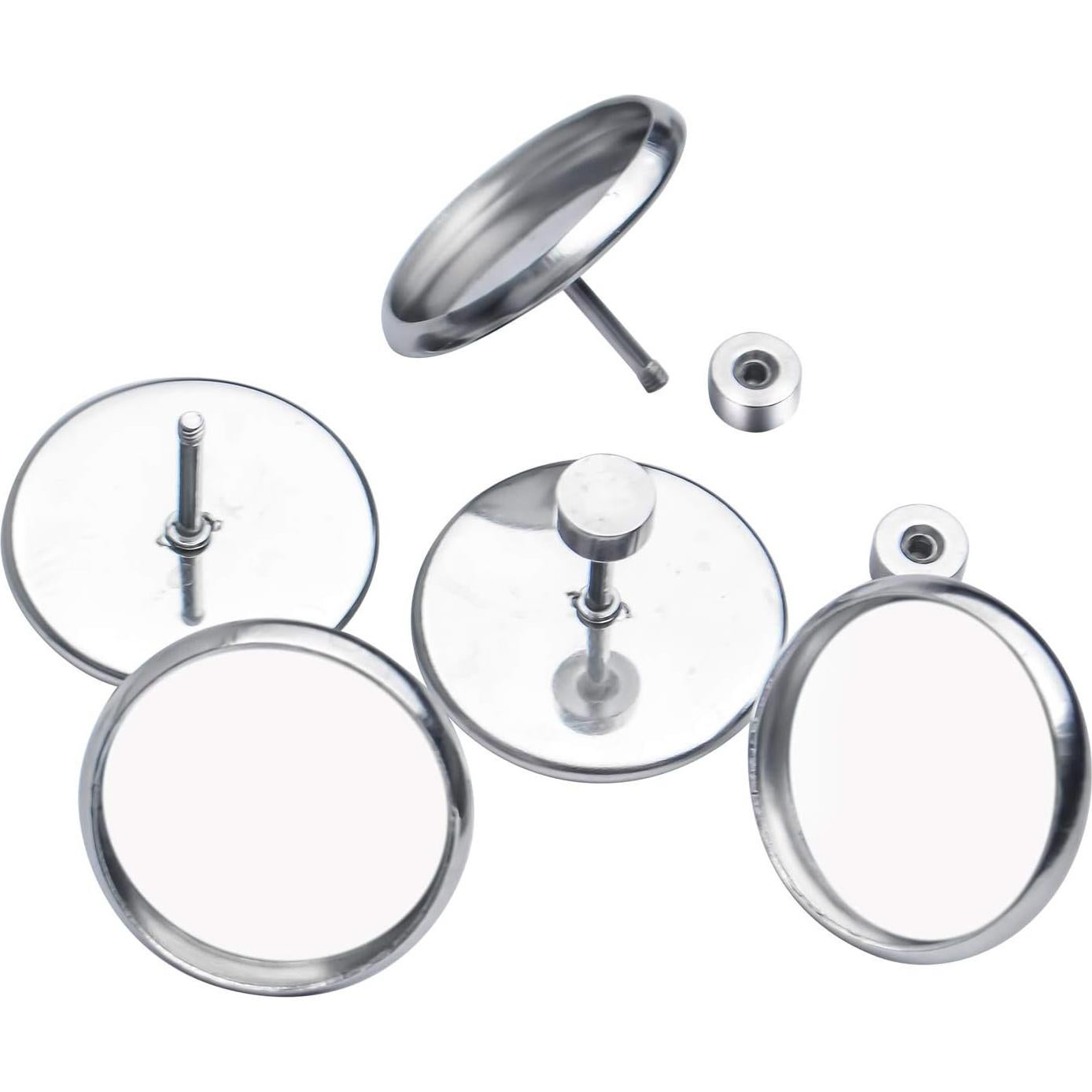 10 Piezas Plantillas Pendientes Acero Inoxidable 14mm Aylifu