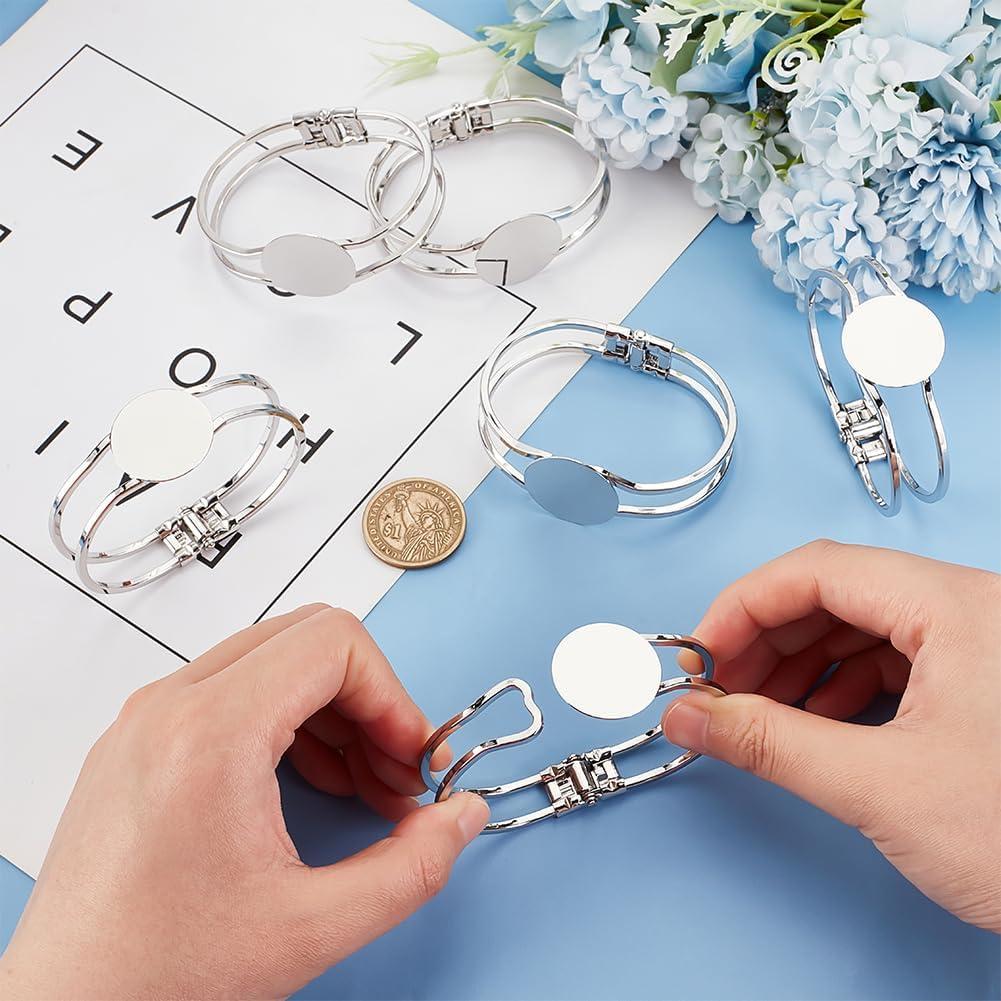 Pulsera de Puño PH PandaHall 10 Piezas con Bandeja 25mm