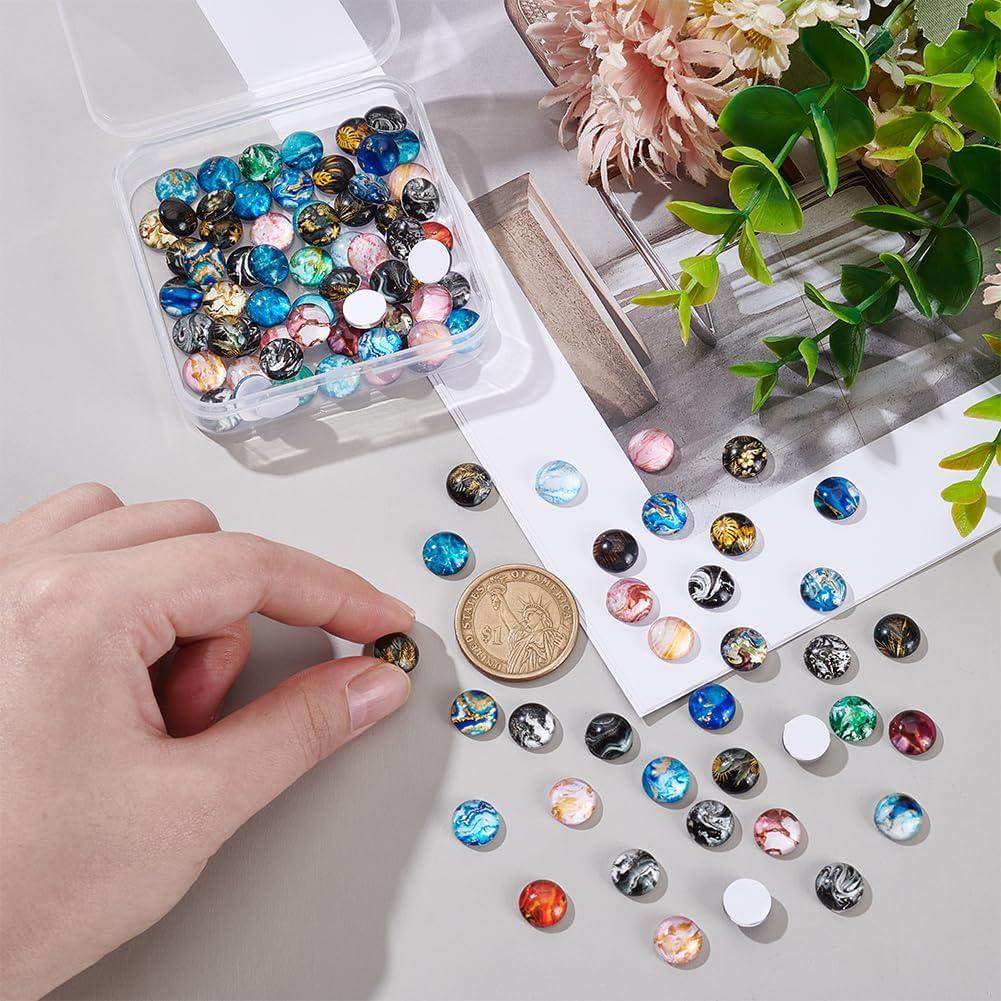 Cabochones de Vidrio PH PandaHall 100pcs 10mm Oceánicos