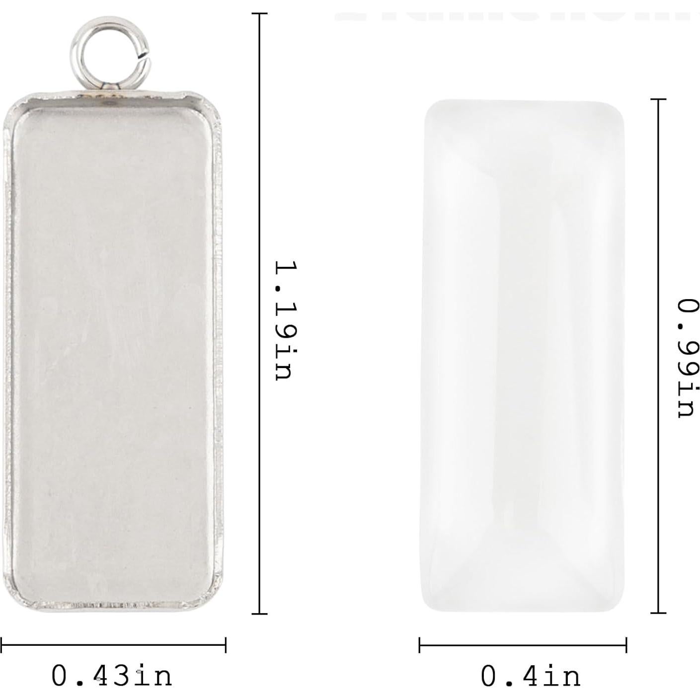 Paquete de 40 Bandejas de Colgante Rectangulares Framendino