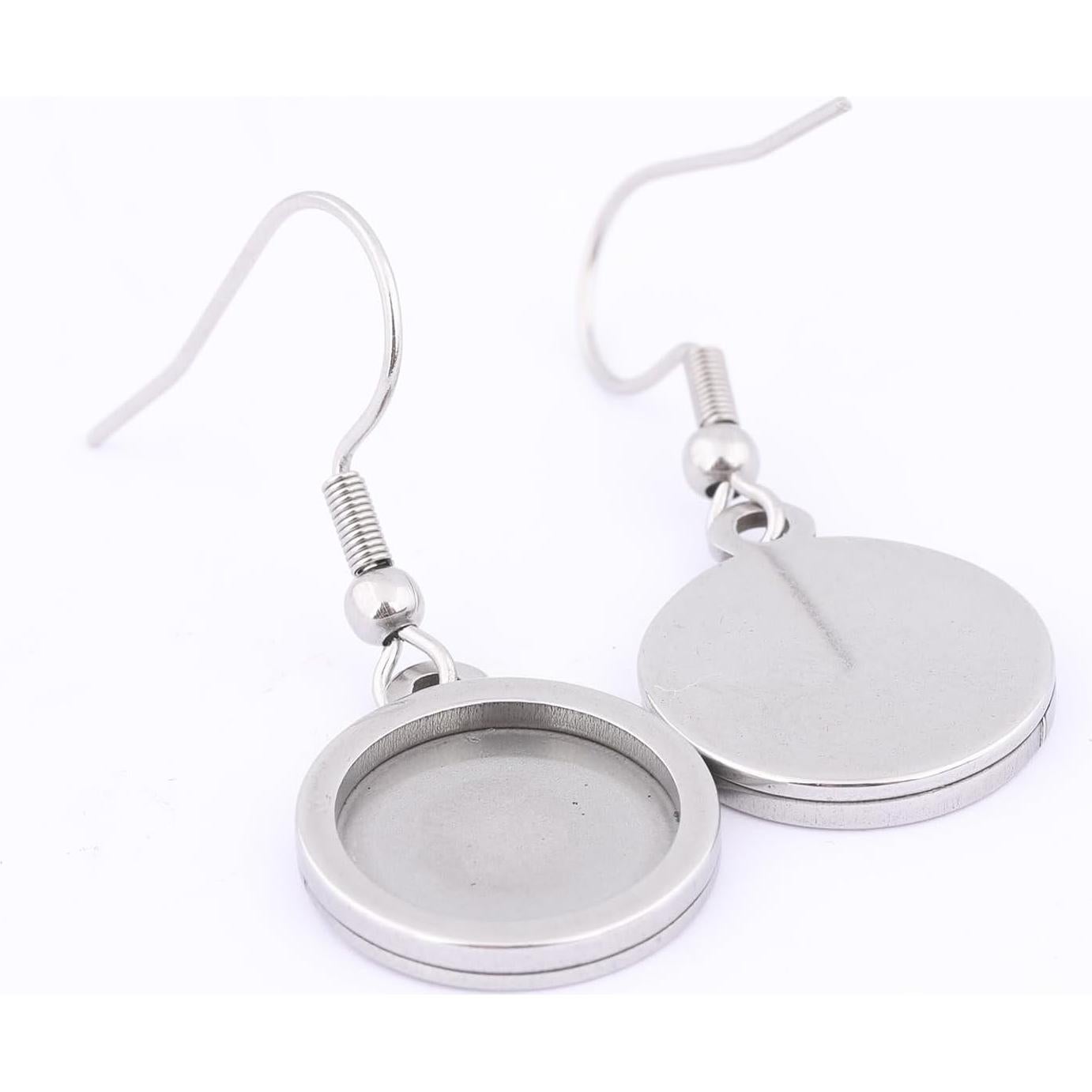 20 Piezas Base de Pendientes Reidgaller Acero Inoxidable 12mm