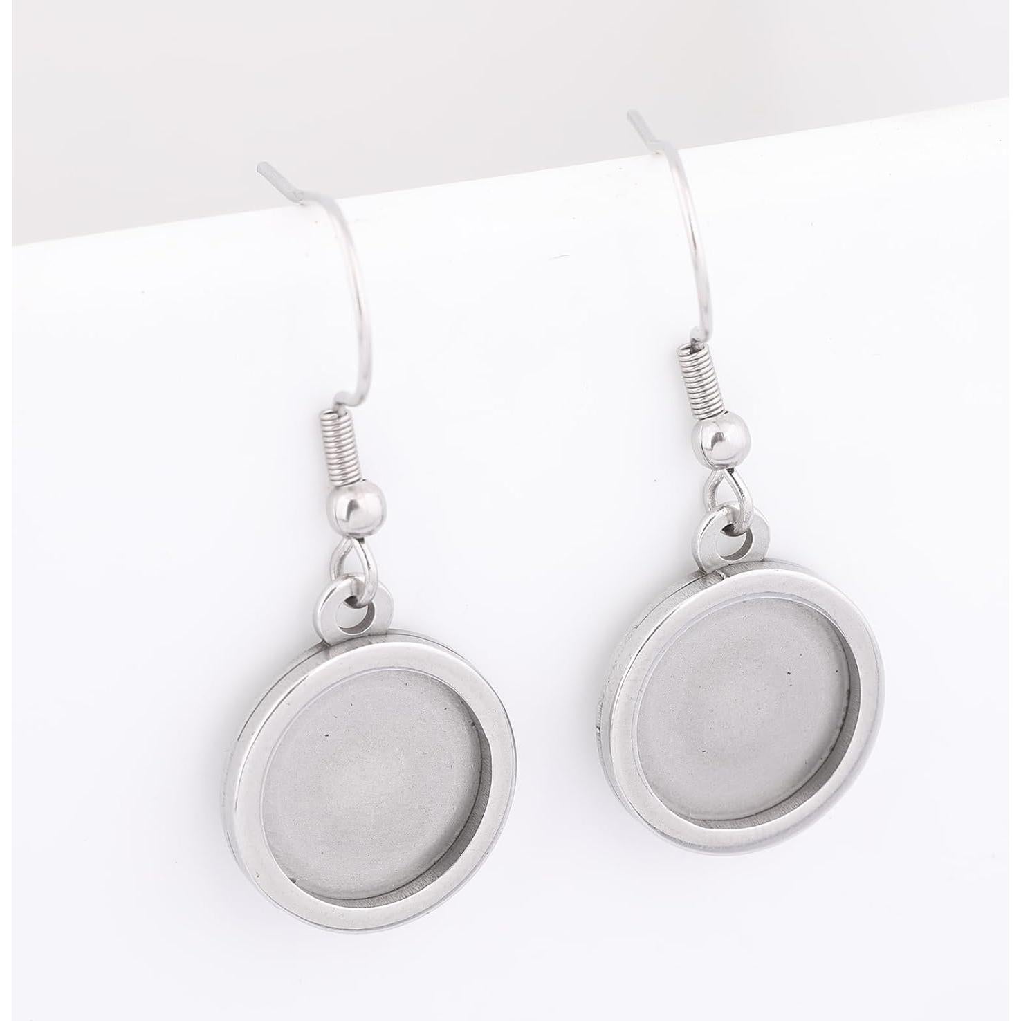 20 Piezas Base de Pendientes Reidgaller Acero Inoxidable 12mm