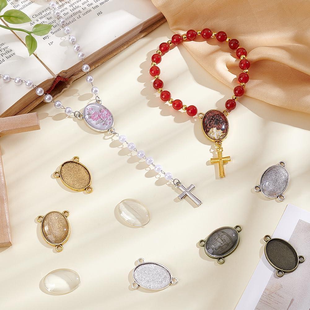 12 Juegos de Bandejas de Centro PH PandaHall 18x25mm DIY Joyería