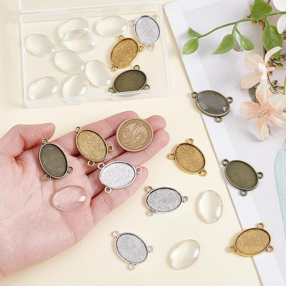 12 Juegos de Bandejas de Centro PH PandaHall 18x25mm DIY Joyería