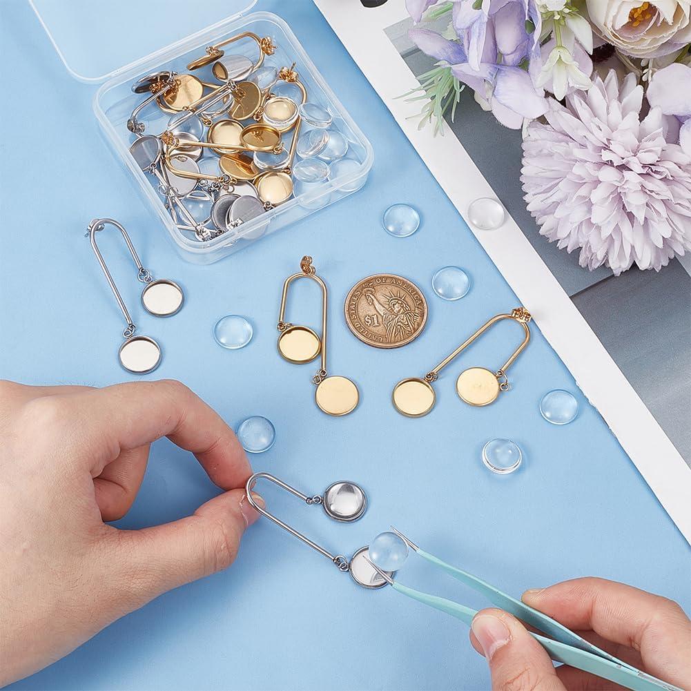 Set de Aretes DIY UNICRAFTALE 24 Pcs Acero Inoxidable