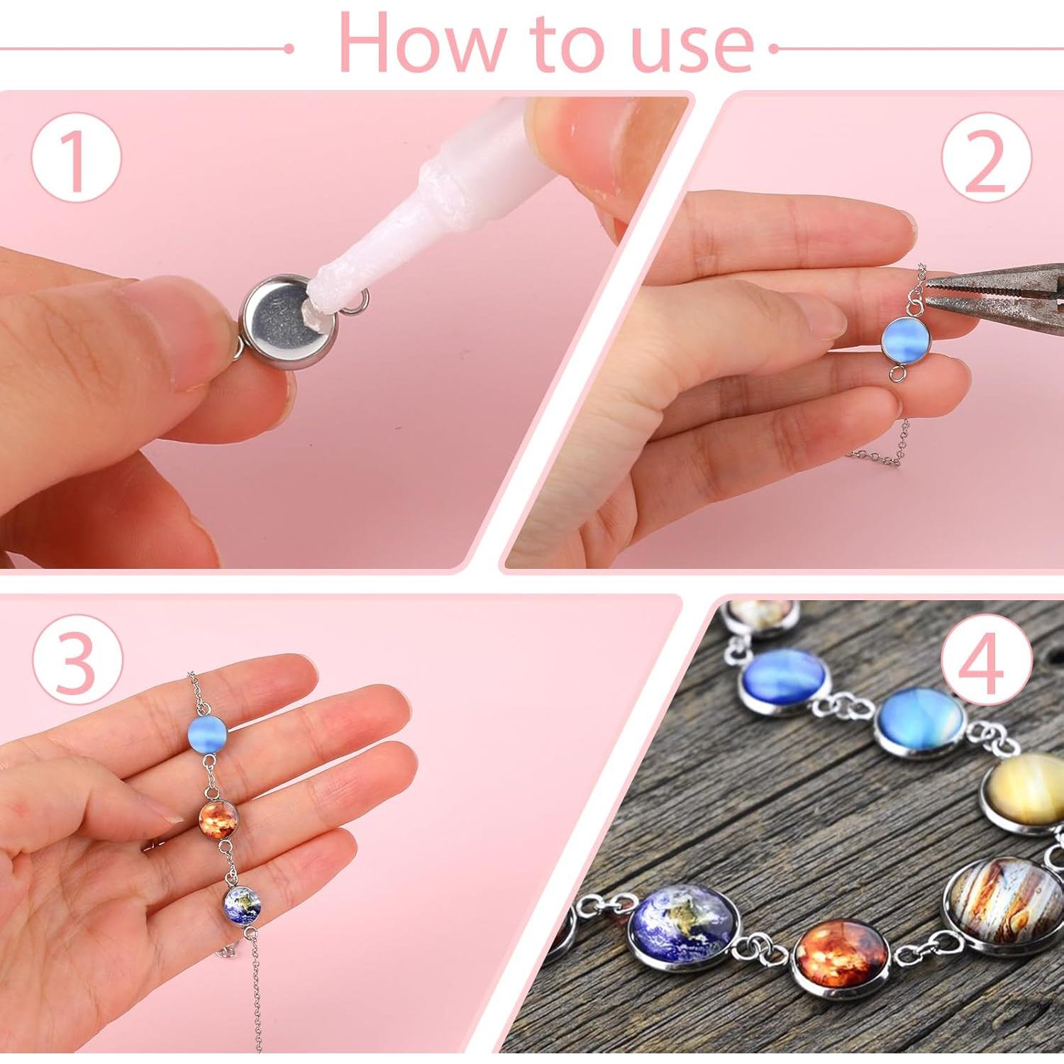 Conjunto de 50 Bezel Redondo 8mm Acero Inoxidable Mozeat Lens