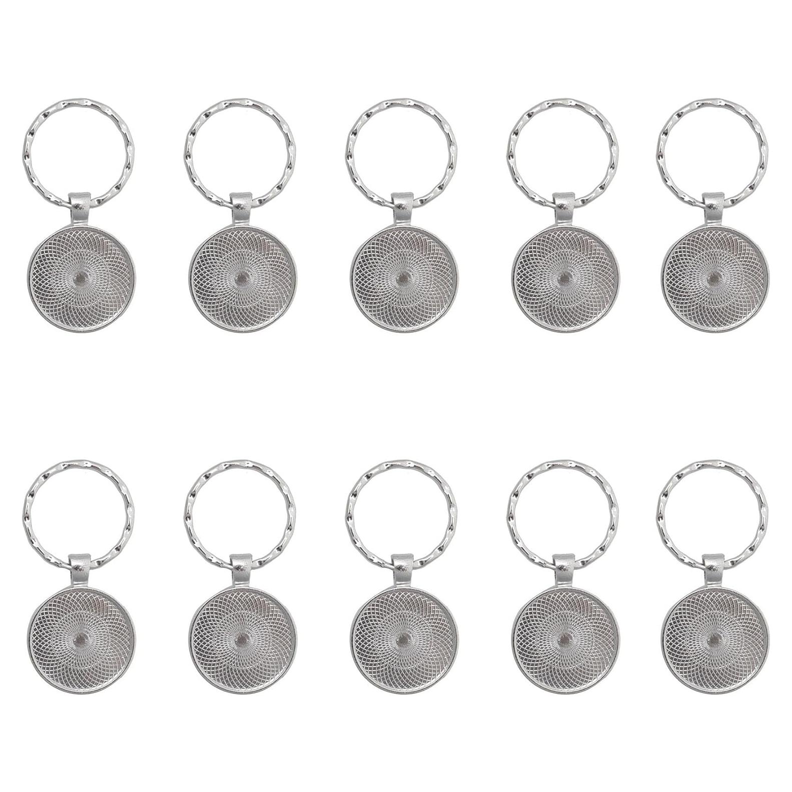 Kit de 10 llaveros SOWAKA con bandejas y cabochones 2.54 cm