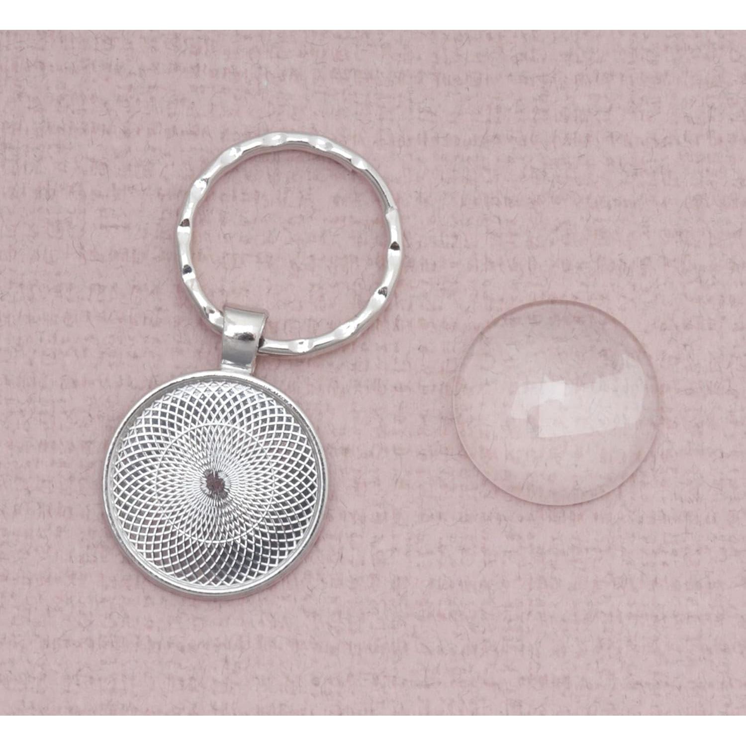 Kit de 10 llaveros SOWAKA con bandejas y cabochones 2.54 cm