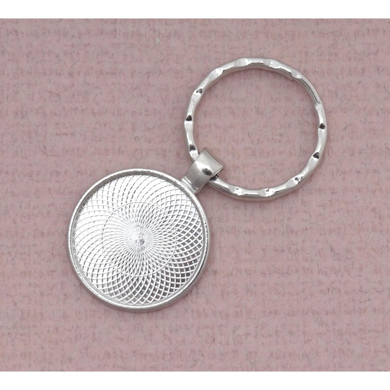 Kit de 10 llaveros SOWAKA con bandejas y cabochones 2.54 cm