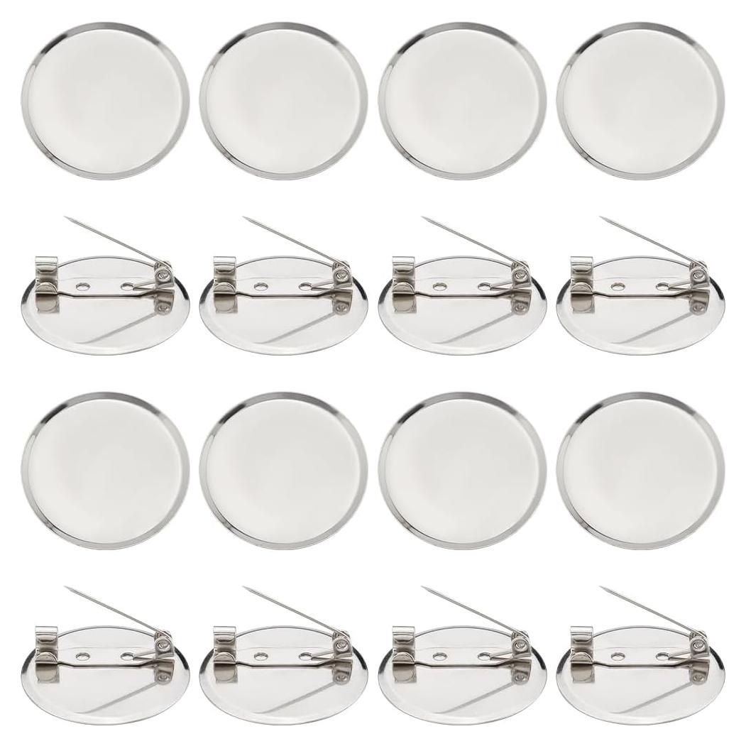50 Piezas Broches Cabochon 30mm Plata SUNNYCLUE para Joyería