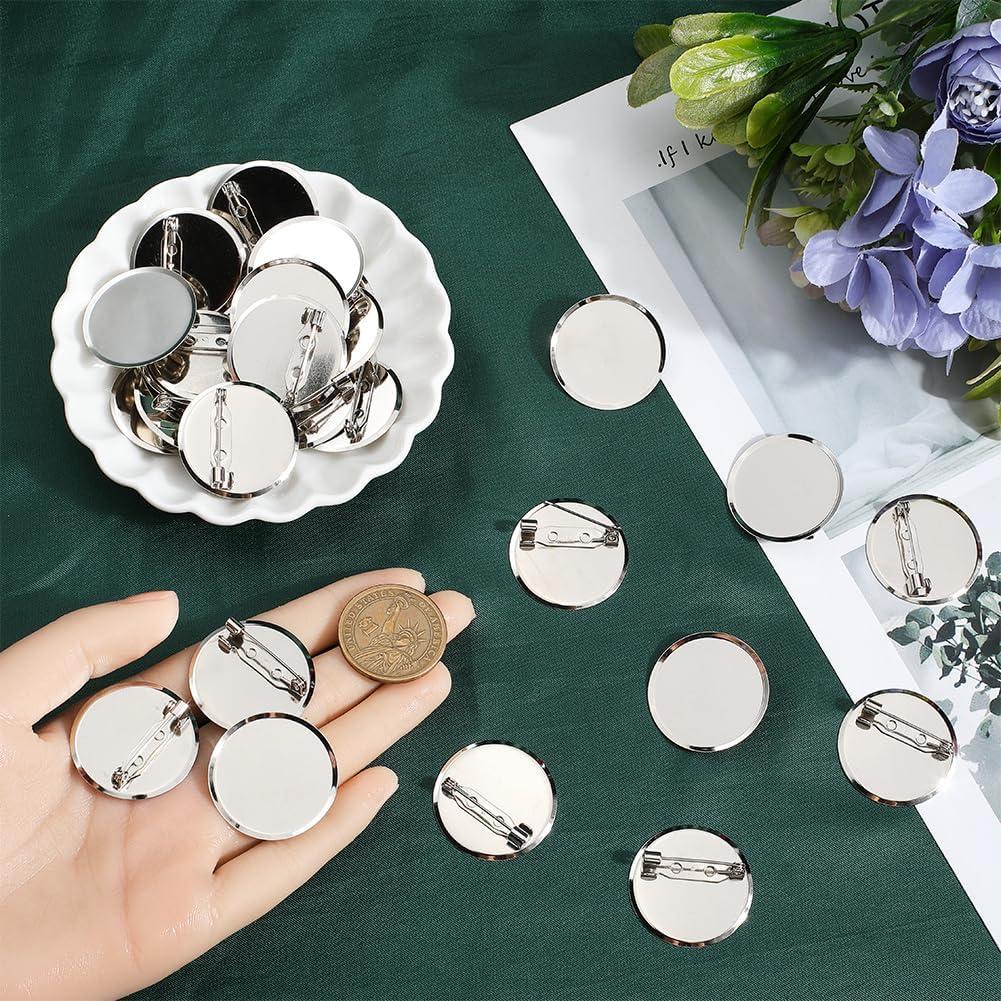 50 Piezas Broches Cabochon 30mm Plata SUNNYCLUE para Joyería