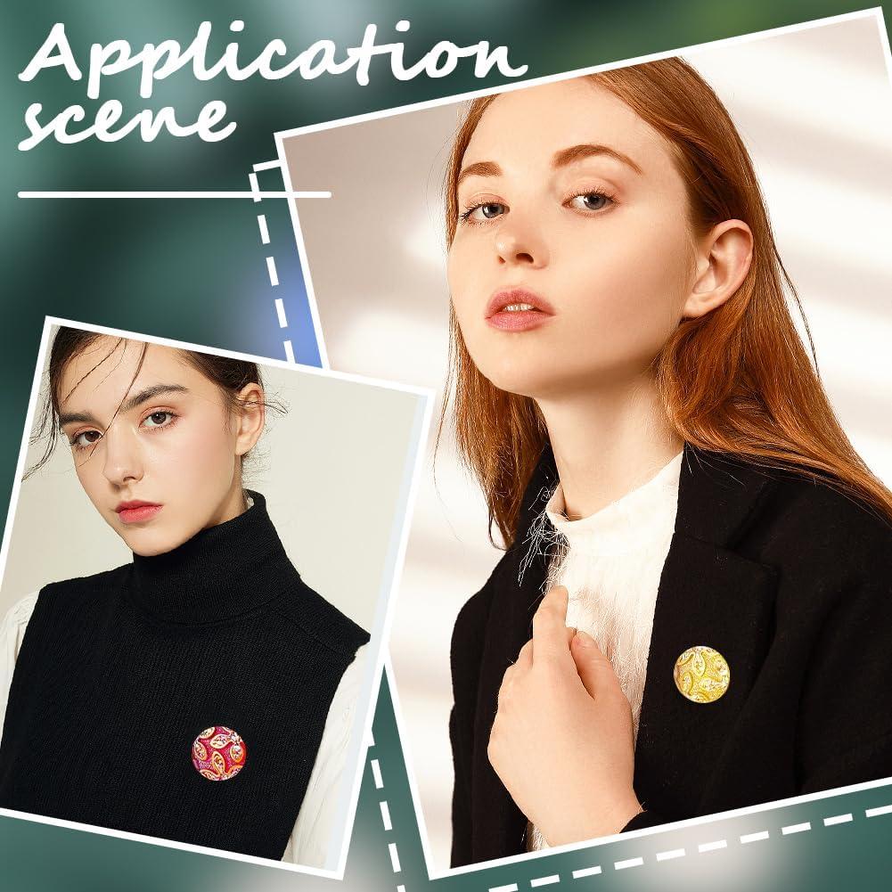 50 Piezas Broches Cabochon 30mm Plata SUNNYCLUE para Joyería