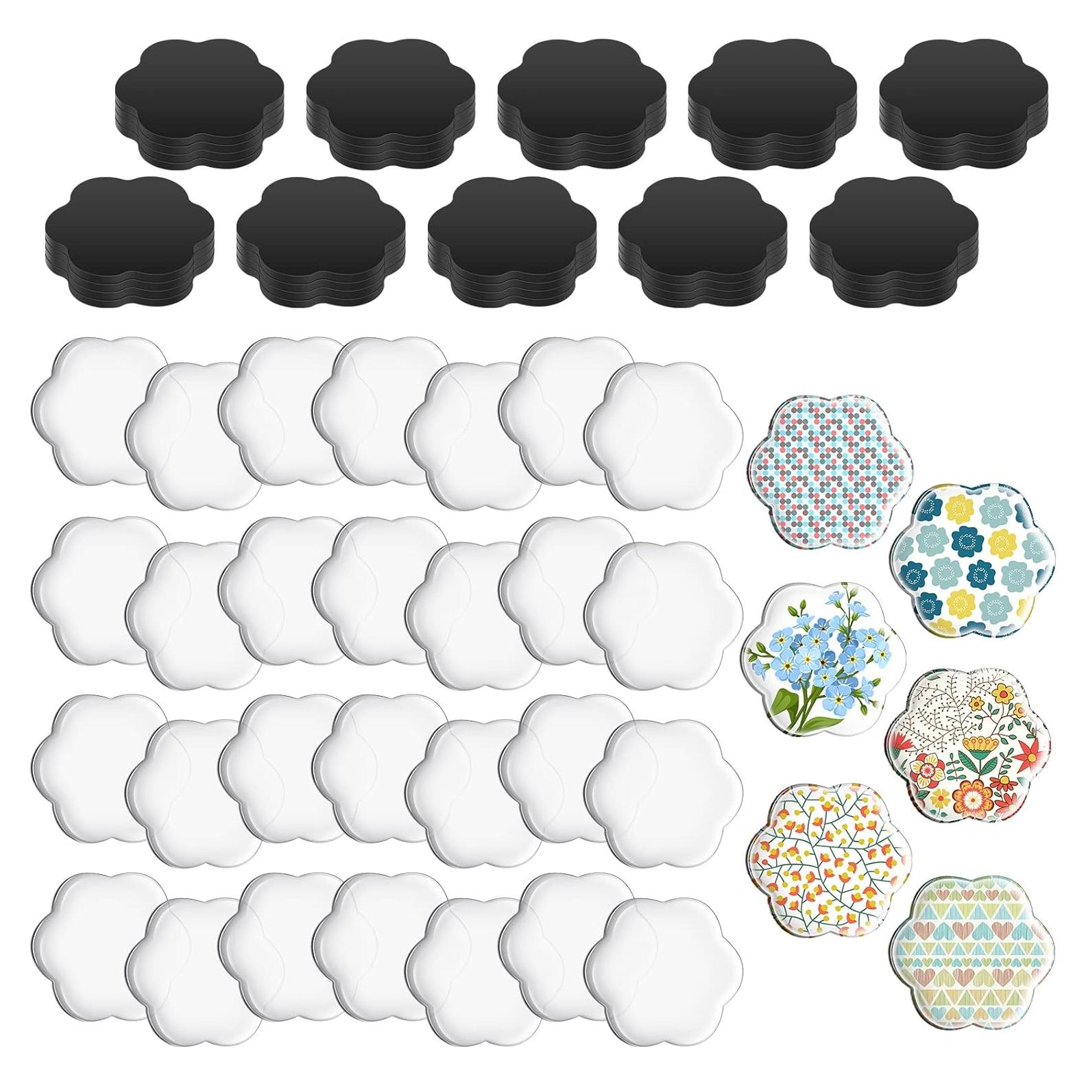 72 Piezas Imanes de Manualidades Weewooday Flor 3.81 cm