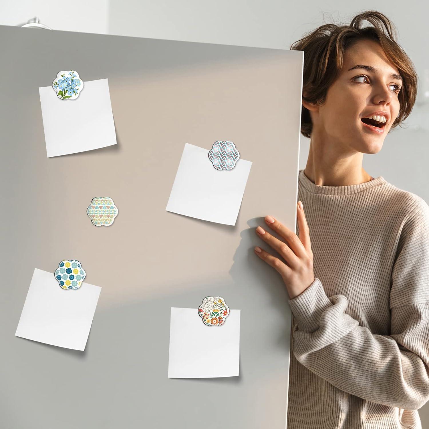 72 Piezas Imanes de Manualidades Weewooday Flor 3.81 cm