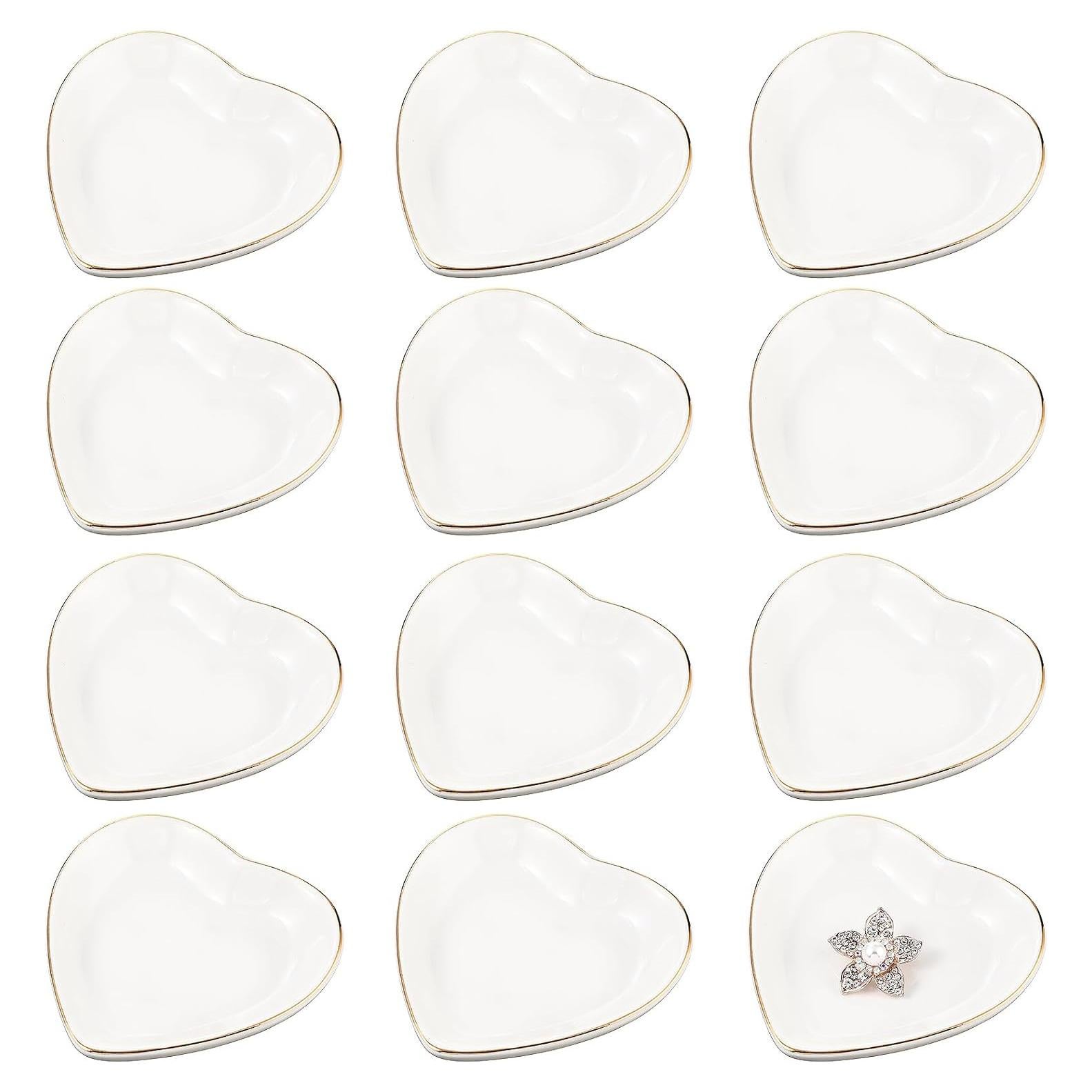 Bandejas de Joyería Cerámica Shappy 24 Pcs Corazón 11.5 cm