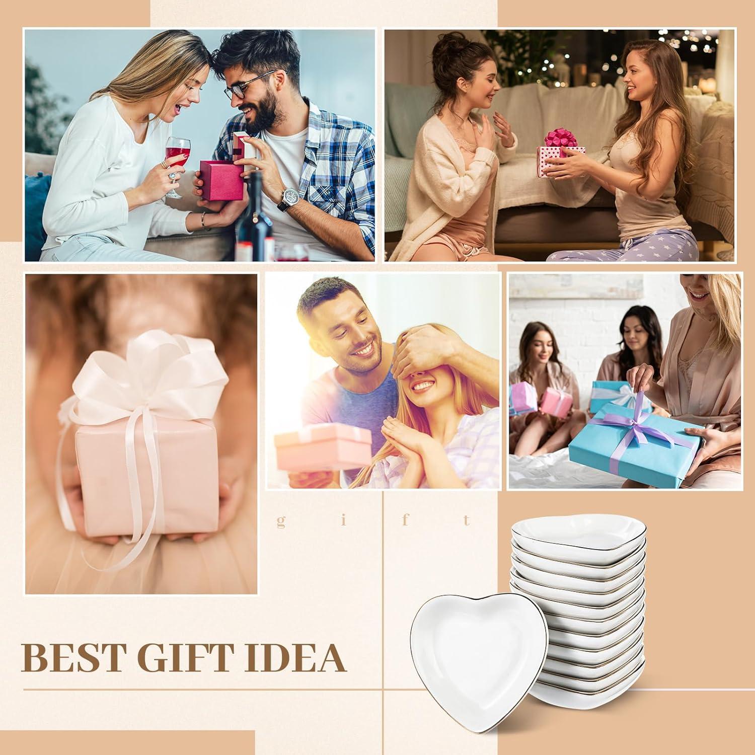 Bandejas de Joyería Cerámica Shappy 24 Pcs Corazón 11.5 cm