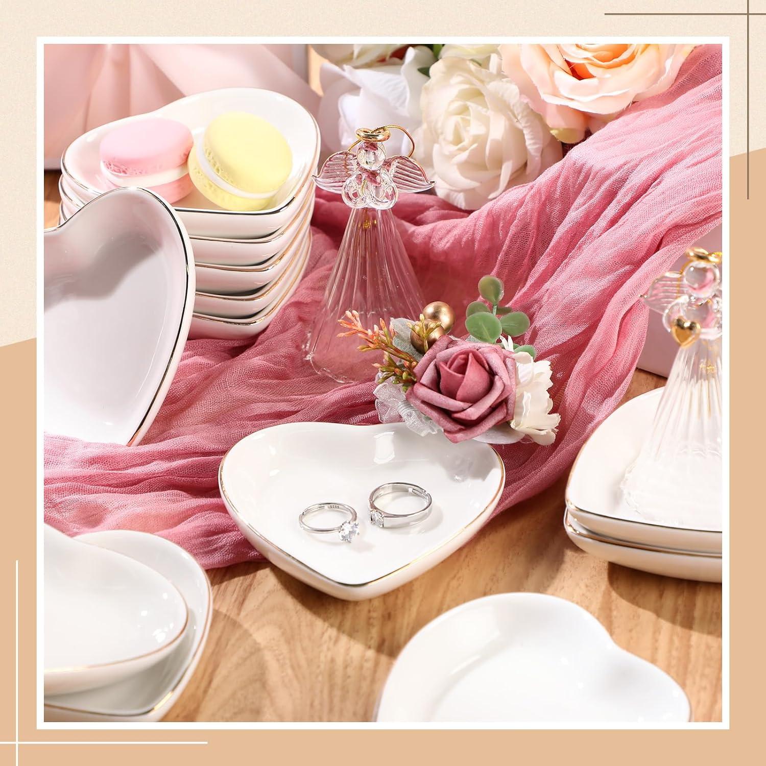 Bandejas de Joyería Cerámica Shappy 24 Pcs Corazón 11.5 cm