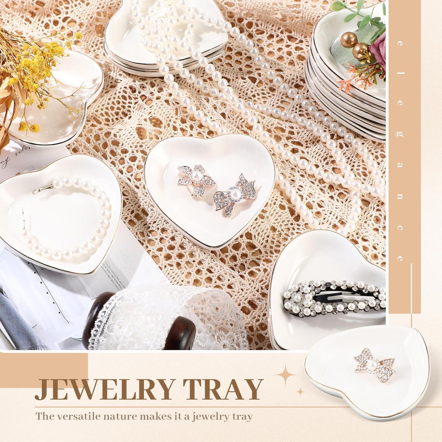 Bandejas de Joyería Cerámica Shappy 24 Pcs Corazón 11.5 cm