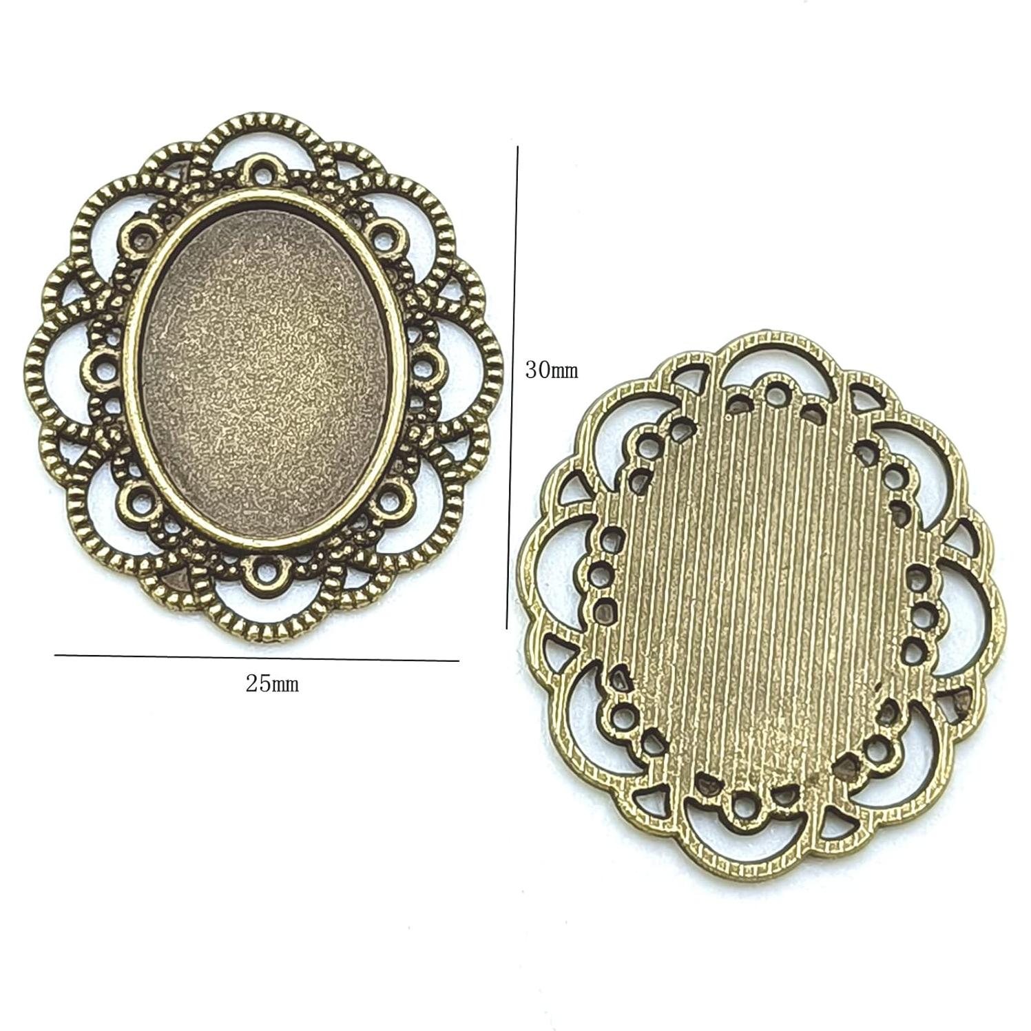 Charms Colgantes Vintage YOOGCORETT 30x25mm Plata Antigua