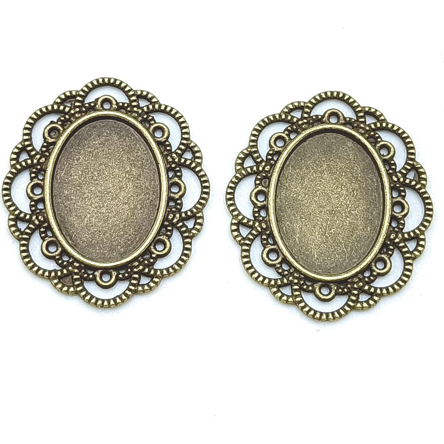 Charms Colgantes Vintage YOOGCORETT 30x25mm Plata Antigua