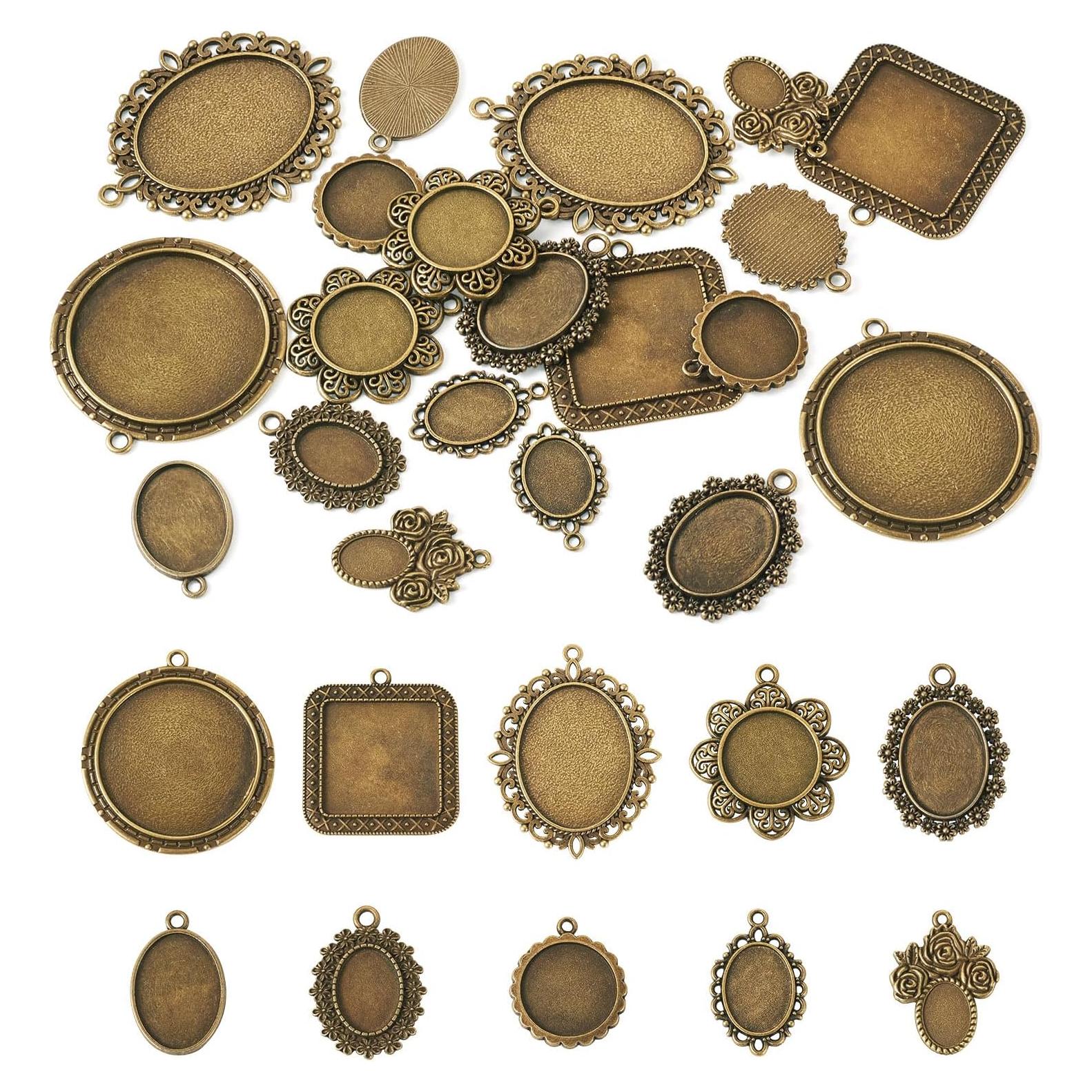 20 Bandejas Bezel Vintage Bestewelry para Joyería DIY