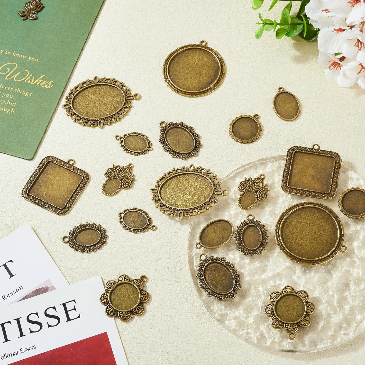 20 Bandejas Bezel Vintage Bestewelry para Joyería DIY