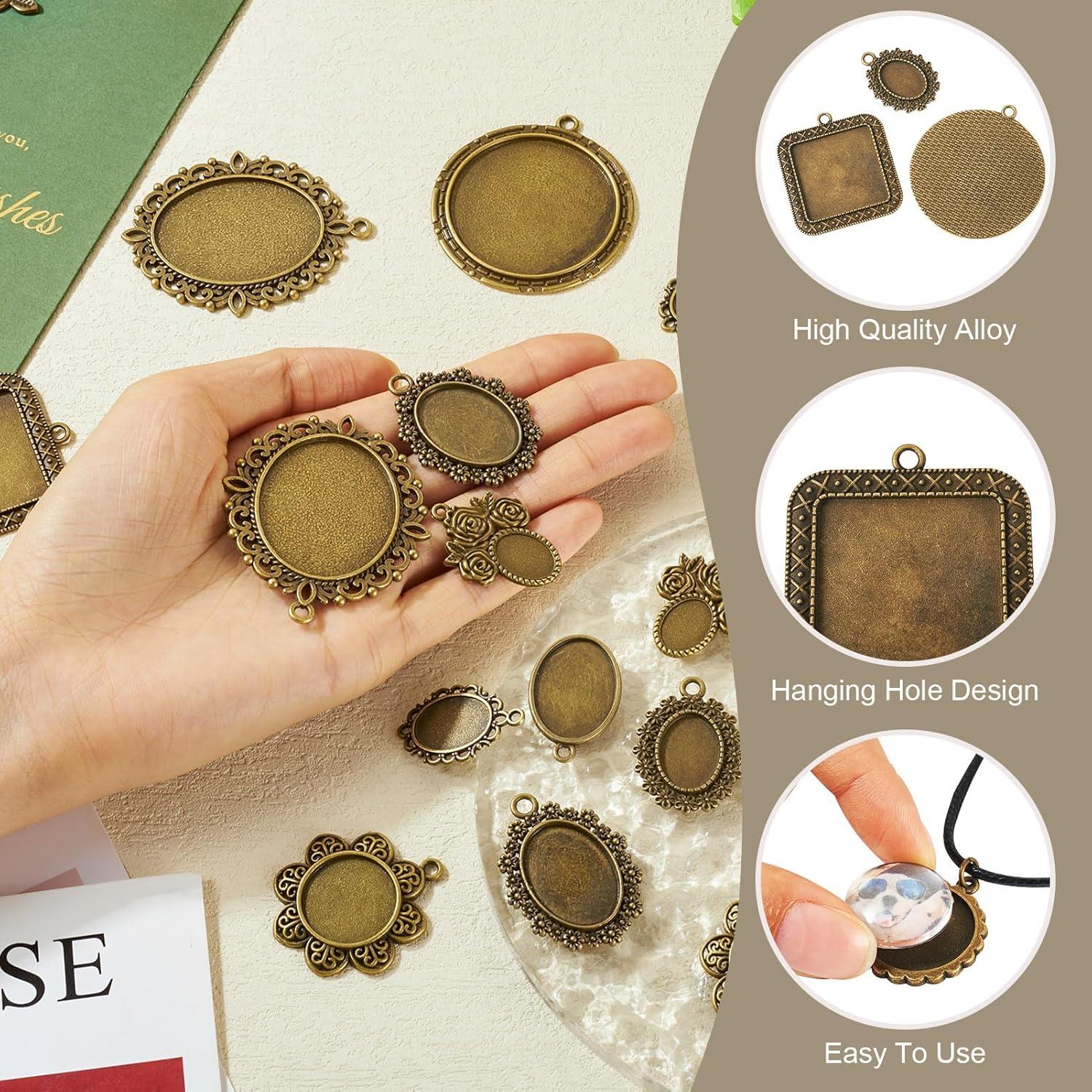 20 Bandejas Bezel Vintage Bestewelry para Joyería DIY
