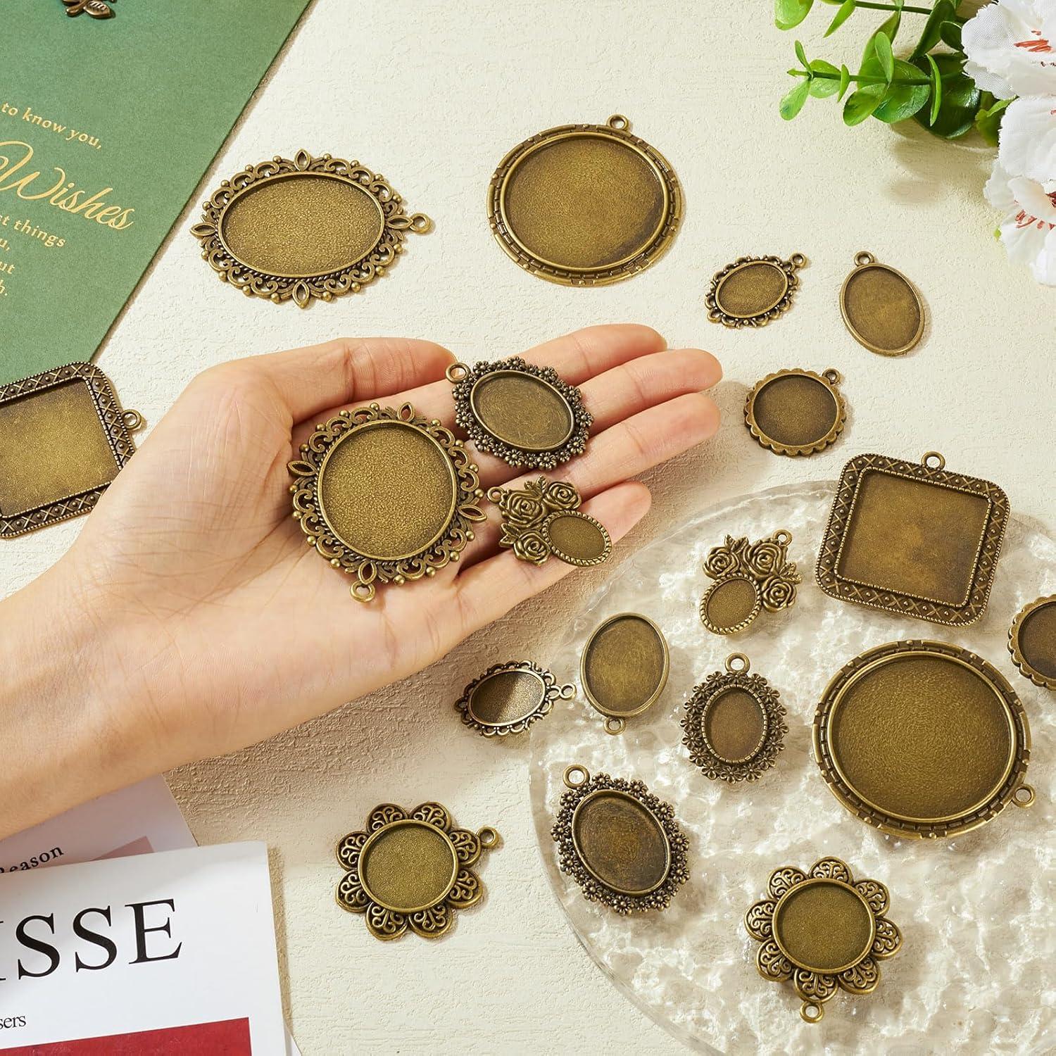 20 Bandejas Bezel Vintage Bestewelry para Joyería DIY