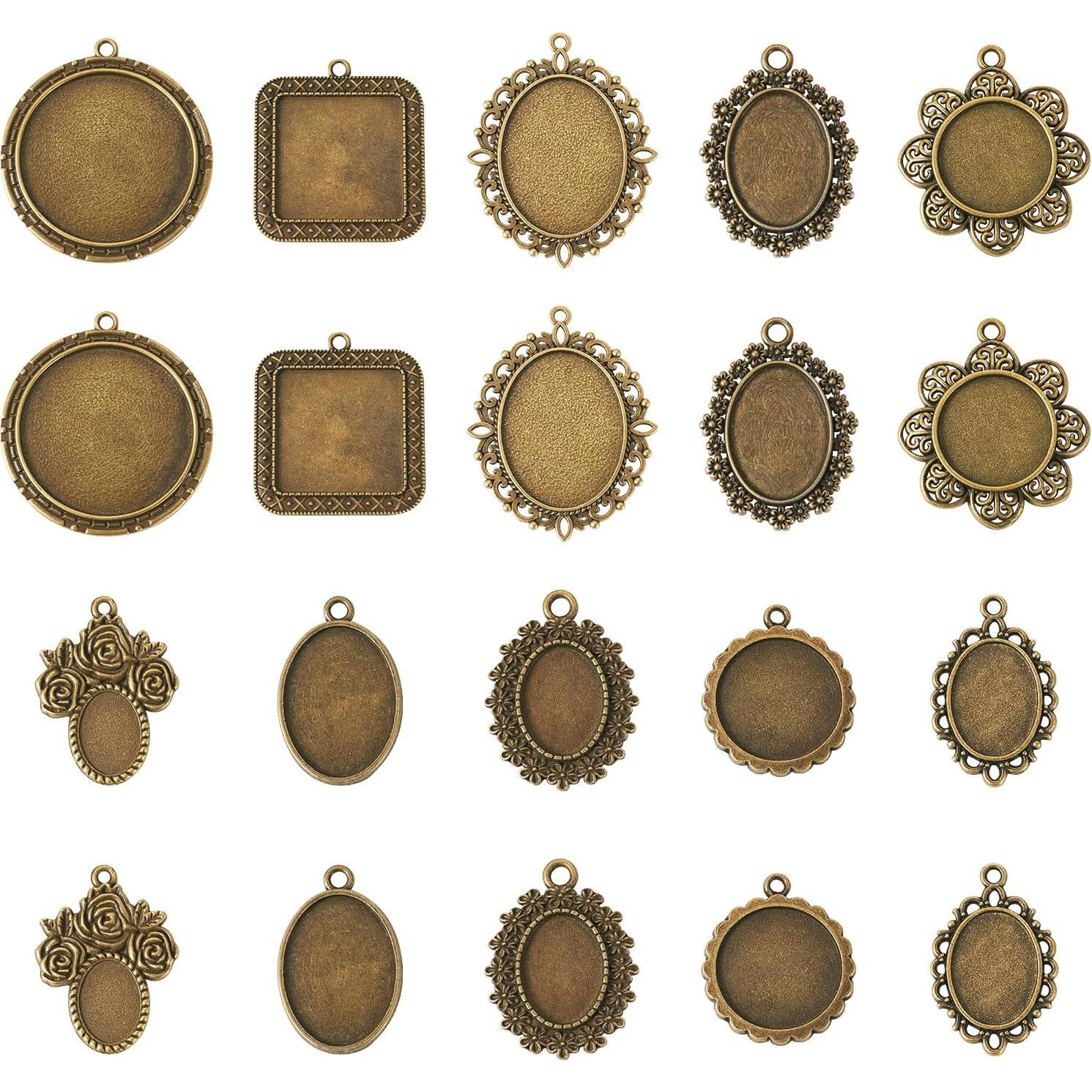 20 Bandejas Bezel Vintage Bestewelry para Joyería DIY