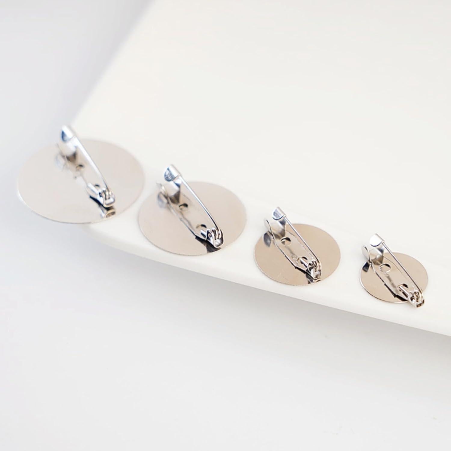 50 Piezas Broches Redondos de Acero Inoxidable Cansybil 25mm