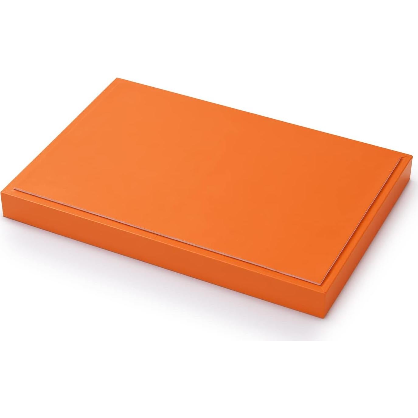 Organizador de Joyería Oirlv de Cuero Sintético Naranja 35x24 cm