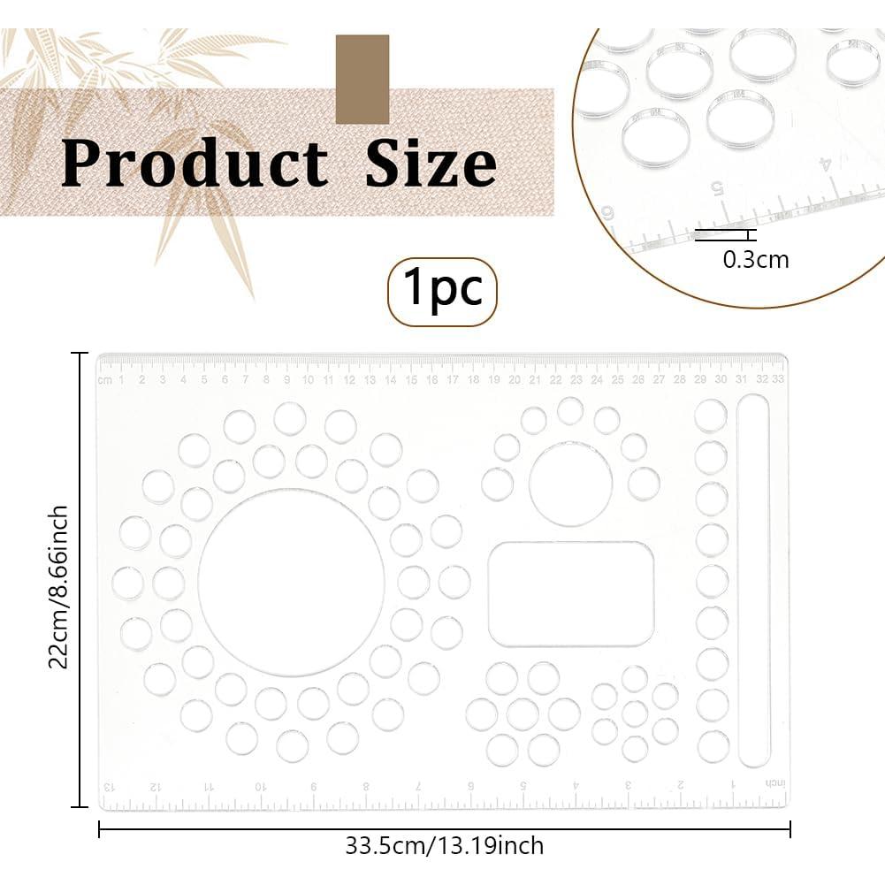 Tablero de Diseño de Perlas Acrílico BENECREAT 33.5x22cm