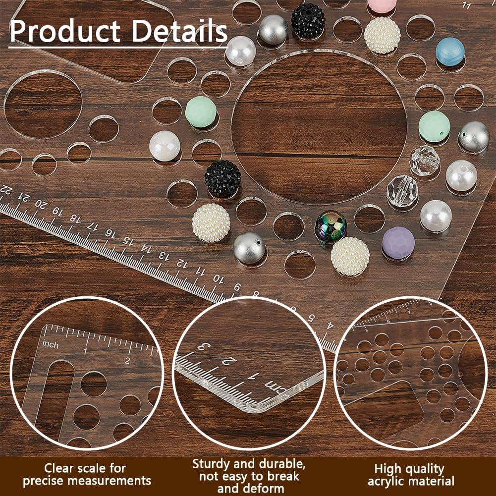 Tablero de Diseño de Perlas Acrílico BENECREAT 33.5x22cm