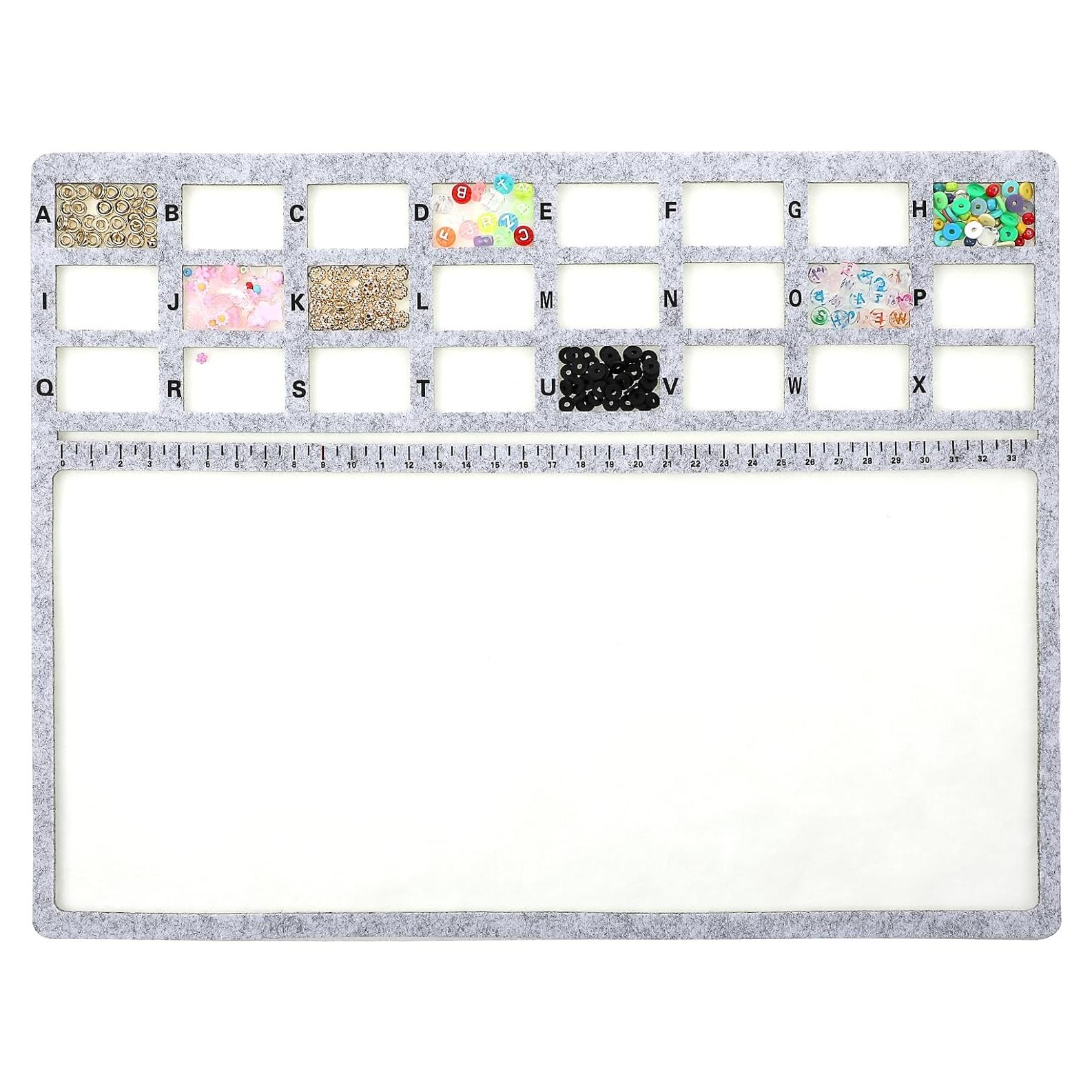 Alfombrilla de Perlas Xelsluthe 35.6x27.9cm Fieltro Gris