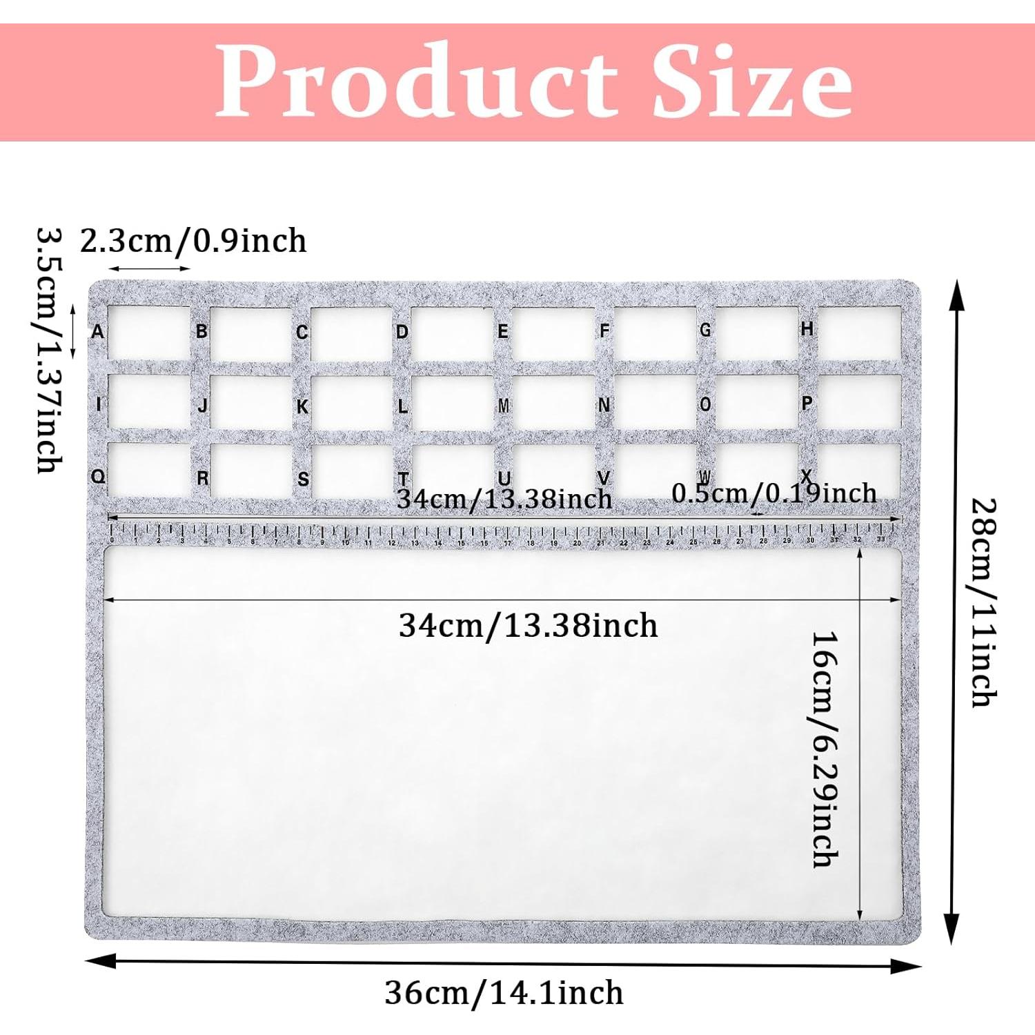 Alfombrilla de Perlas Xelsluthe 35.6x27.9cm Fieltro Gris