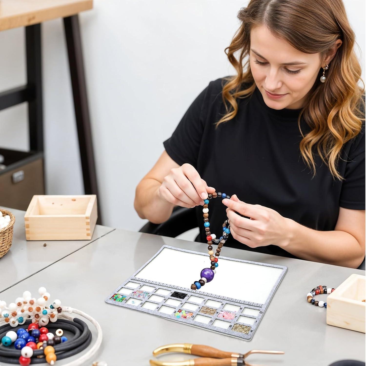 Alfombrilla de Perlas Xelsluthe 35.6x27.9cm Fieltro Gris