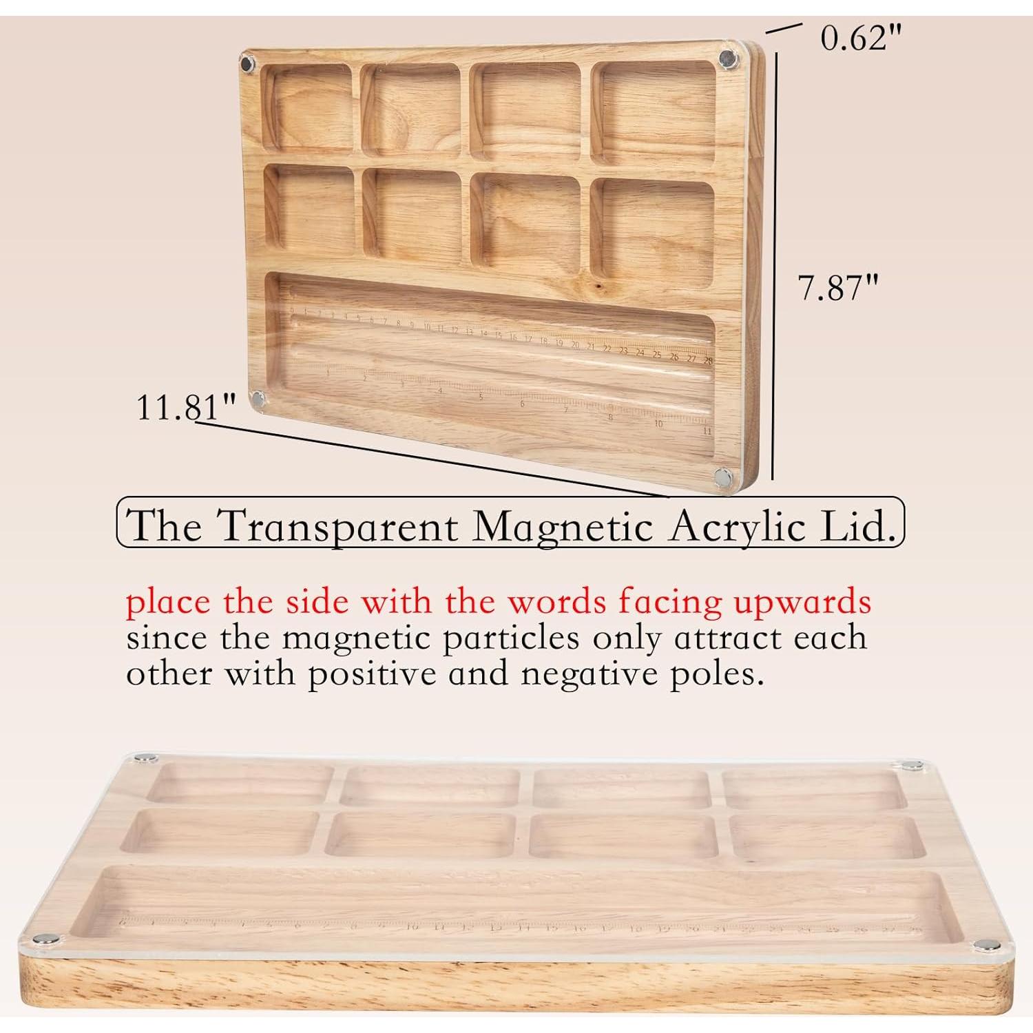 Tablero de cuentas de madera Svartur 30x20 cm para joyas