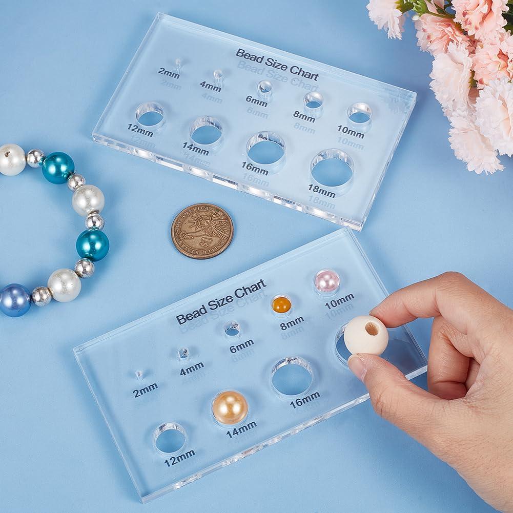 Regla de Medición Acrílica PH PandaHall 9 Tamaños para Perlas