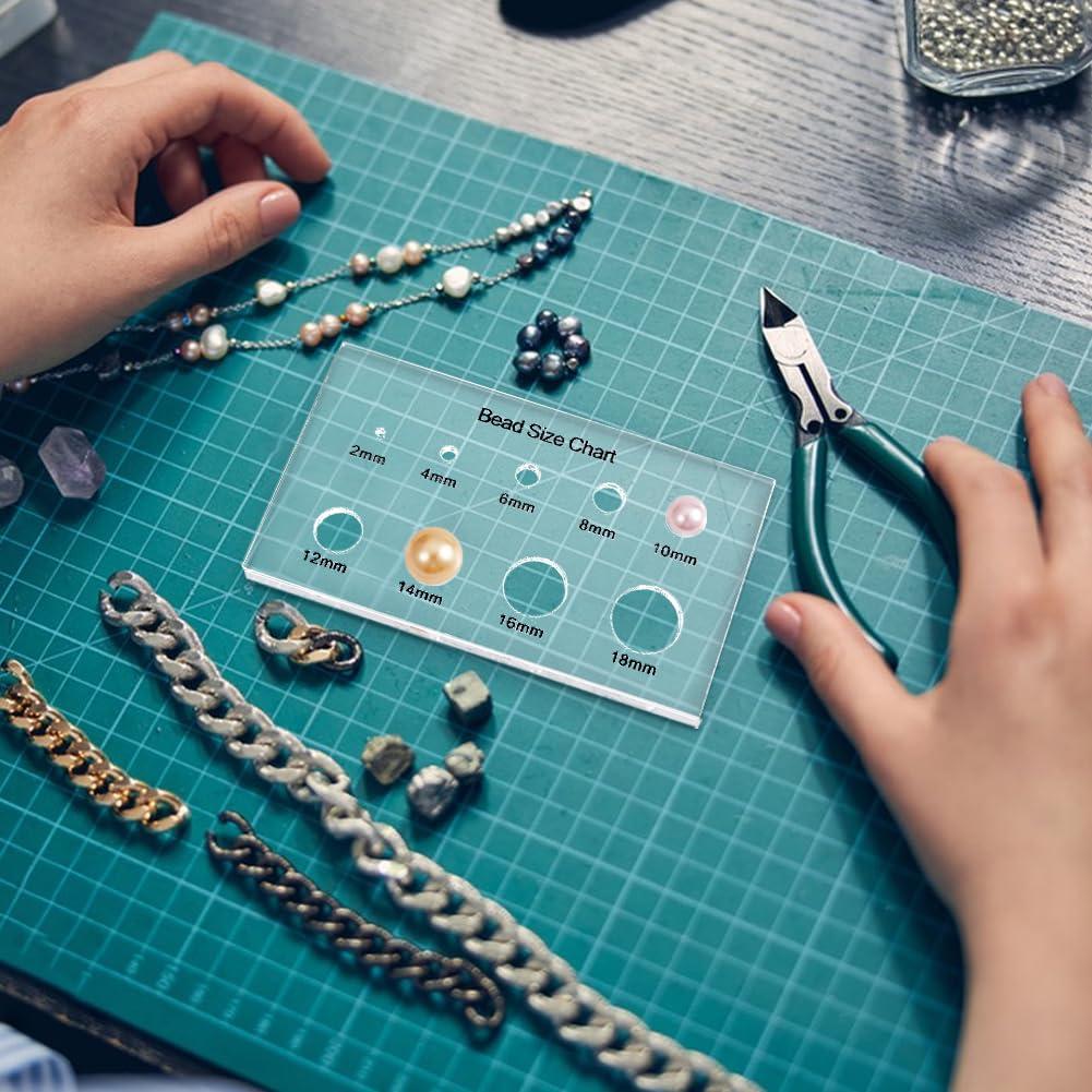 Regla de Medición Acrílica PH PandaHall 9 Tamaños para Perlas