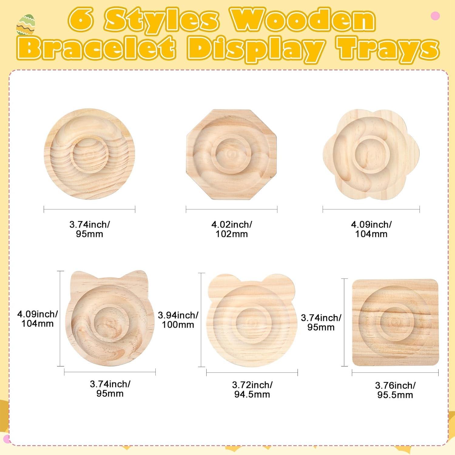 Bandejas de Madera para Pulseras DanLingJewelry 6 Piezas