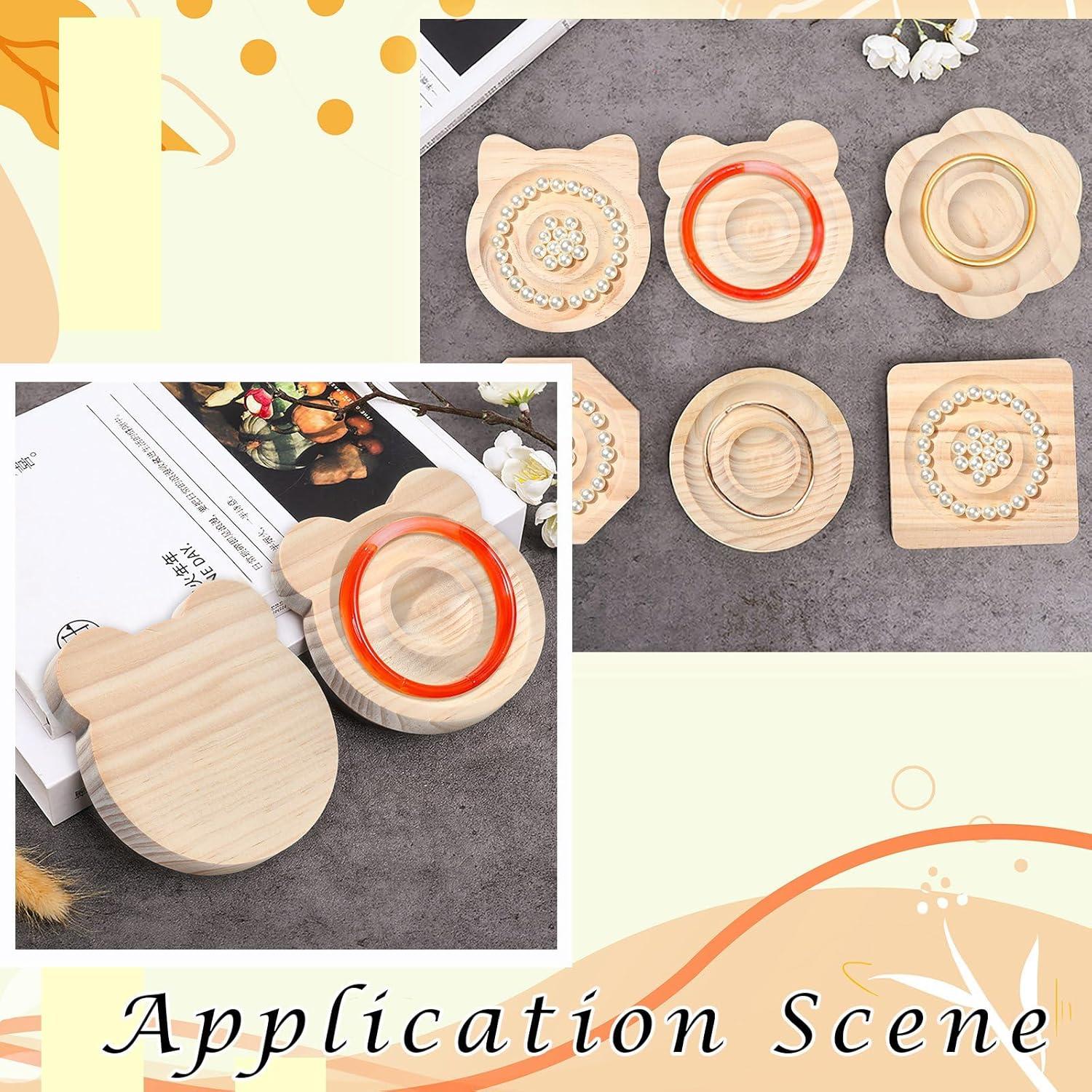 Bandejas de Madera para Pulseras DanLingJewelry 6 Piezas